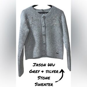 Jason Wu Grey & Silver Stone Sweater